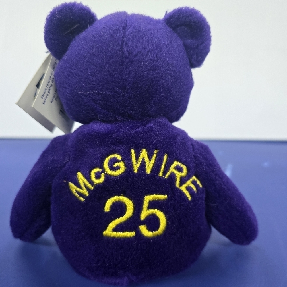 Salvino's Bamm Beanos Mark McGwire Purple Bear NWT
